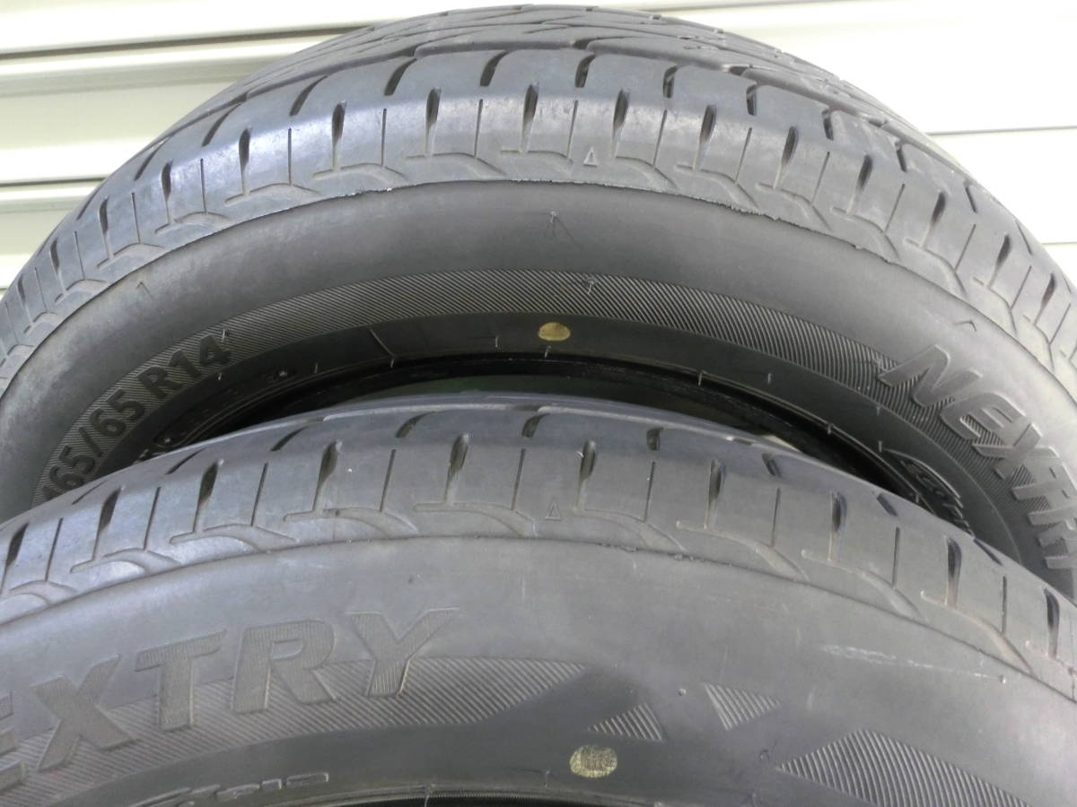 溝あり 165/65R14 2本 8分山 BRIDGESTONE NEXTRY 送安 2018年_画像8