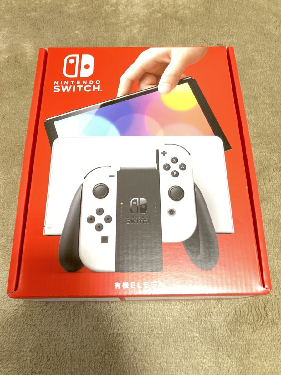 新品未使用　Nintendo Switch ニンテンドースイッチ　有機ELモデル　ホワイト　※外箱に店舗印有り、店舗発行の保証書付き、同梱不可