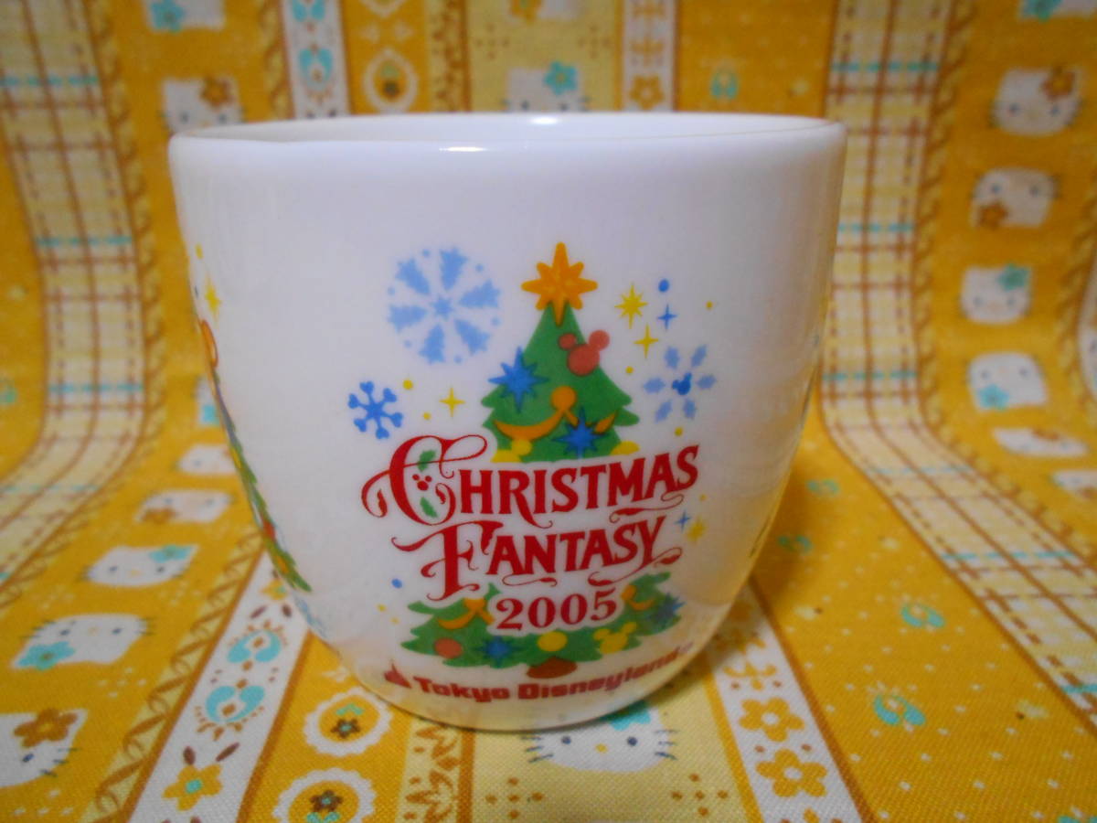 ♪ディズニー美品東京ディズニーランドクリスマスファンタジー2005陶器製カップ３個セットミッキーマウス＆ミニーマウス_画像3