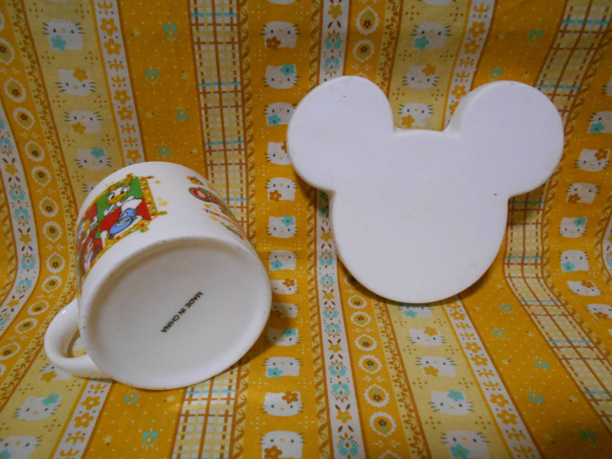 ♪ディズニー美品東京ディズニーシーハーバーサイドクリスマス2004陶器製カップ＆ミッキーマウス型プレート皿セットミッキー＆ミニーマウス_画像8