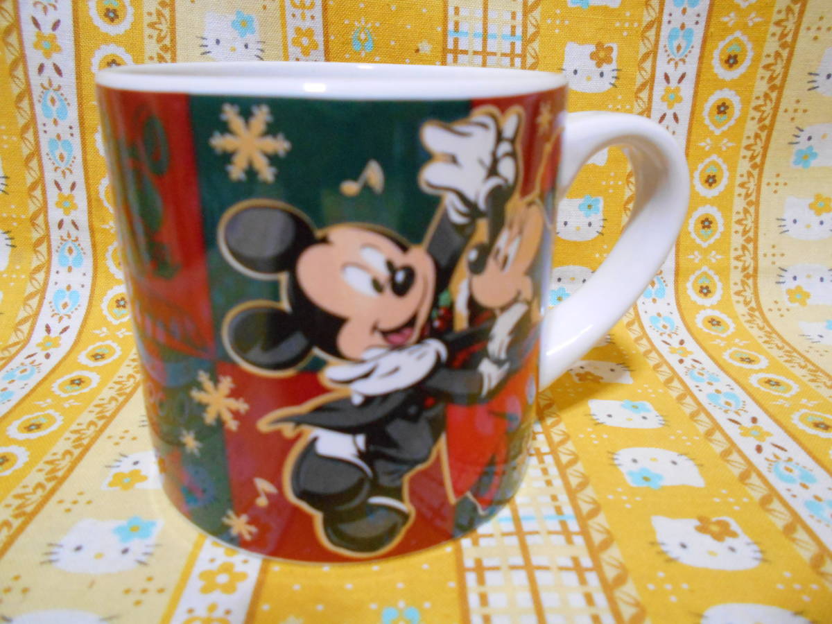 ♪ディズニー美品東京ディズニーシーハーバーサイドクリスマス2007陶器製カップ＆ミッキーマウス型プレート皿ミッキーマウス＆ミニーマウス_画像2