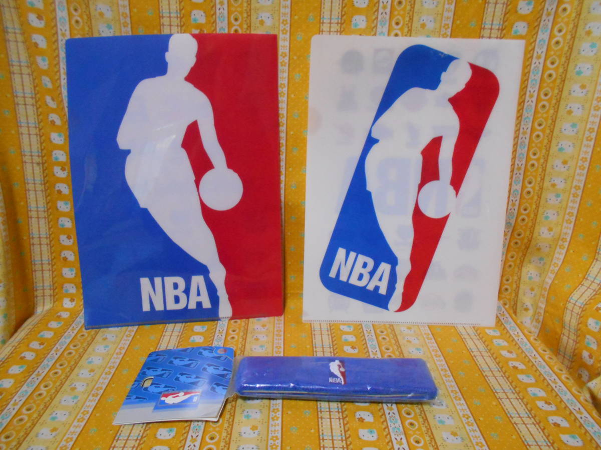 ♪バスケットボール新品未開封NBAヘアバンドブルー青ROYAL＆クリアファイル２種の画像1