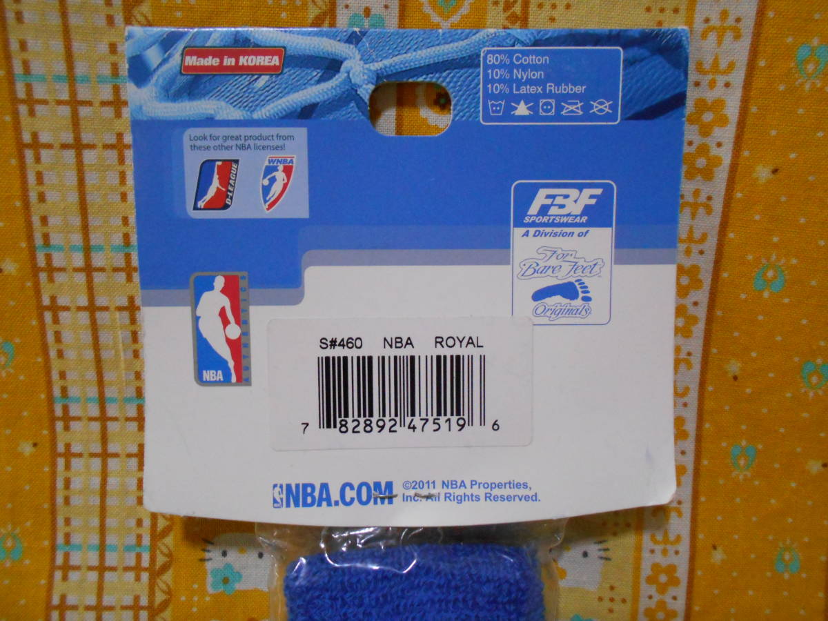 ♪バスケットボール新品未開封NBAヘアバンドブルー青ROYAL＆クリアファイル２種の画像7