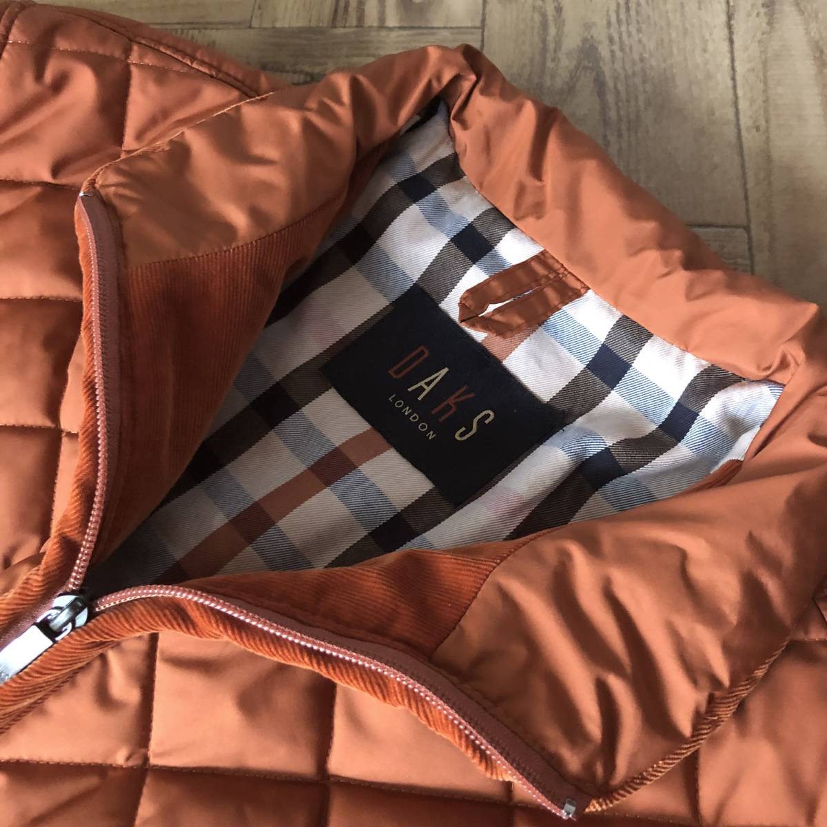 柔らかい DAKS ダックス ダウン アウター ジャケット フード ブルゾン