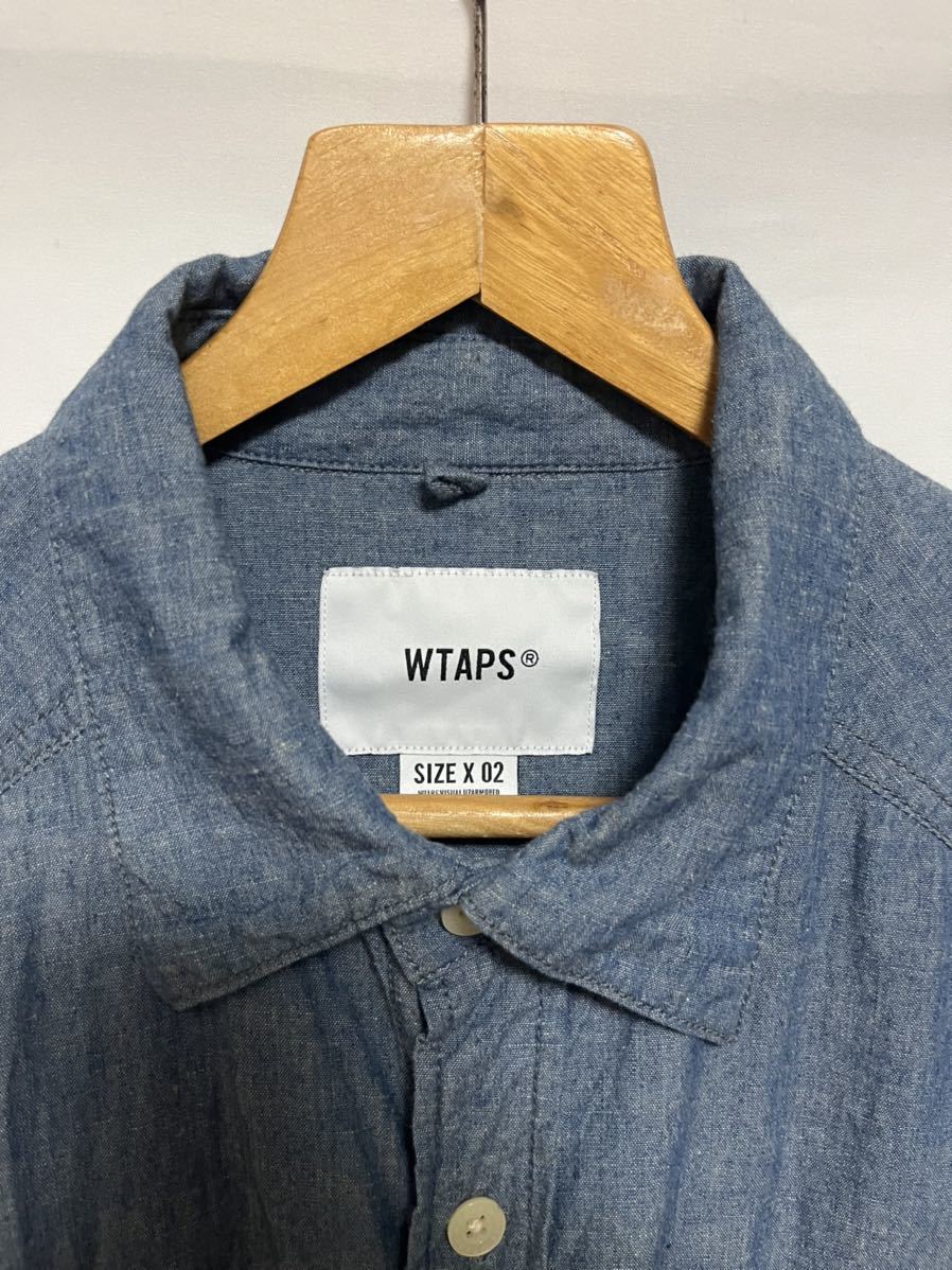 WTAPS ダブルタップス CELL LS SHIRT 長袖シャツ ブルー ワークシャツ