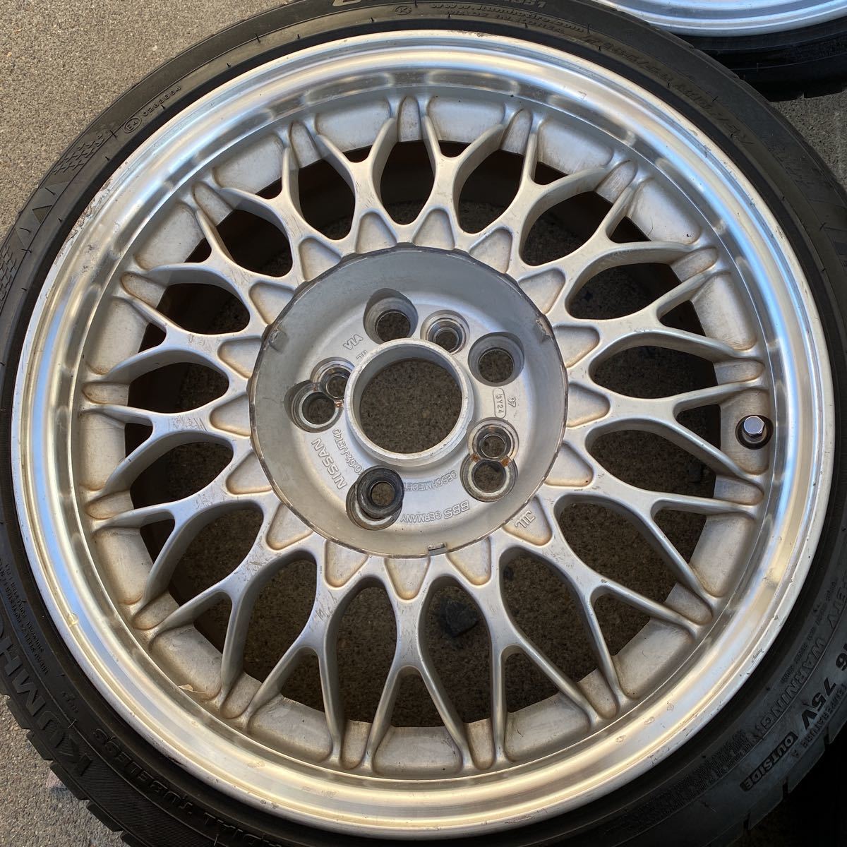 adidas様専用 BBS RG日産純正16インチ4穴加工 【楽天カード分割