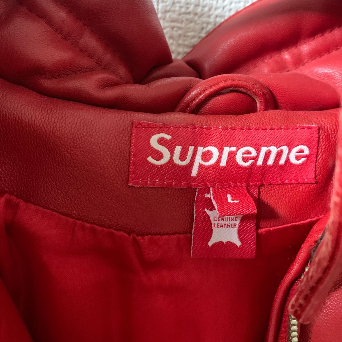 史上一番安い史上一番安いold Supreme レザーダウンジャケット
