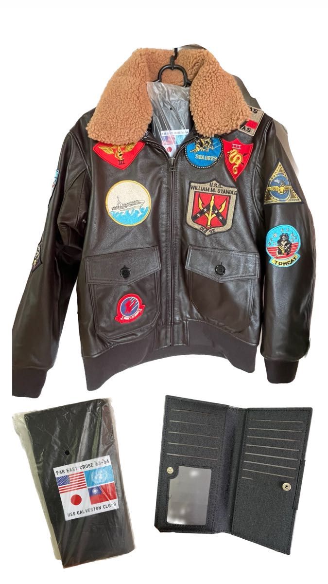 90s TOP GUN オフィシャル ワッペン多数 MA-1 古着 トップガン 世界