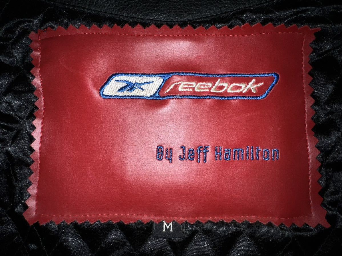 中古美品　made in USA 2002 SUPER BOWL NEW ORLEANS LOUISIANA レザージャケット　Reebok/ Jeff Hamilton製　Mサイズ　BLACK_画像7