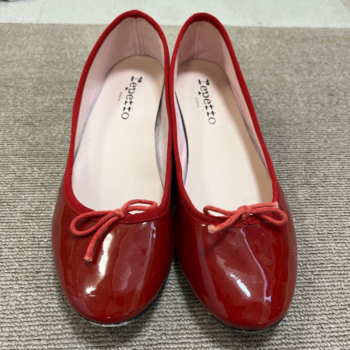 repetto レペット カミーユ 39 レッド バレエシューズ エナメル