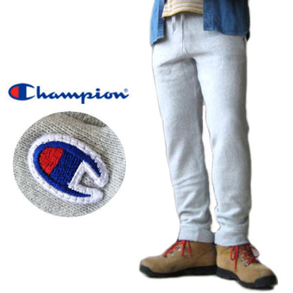 【即納】 チャンピオン/Champion【リバースウィーブスウェットパンツ・タイトフィット】C3-Q215　シルバーグレー　Mサイズ パンツ、スラックス