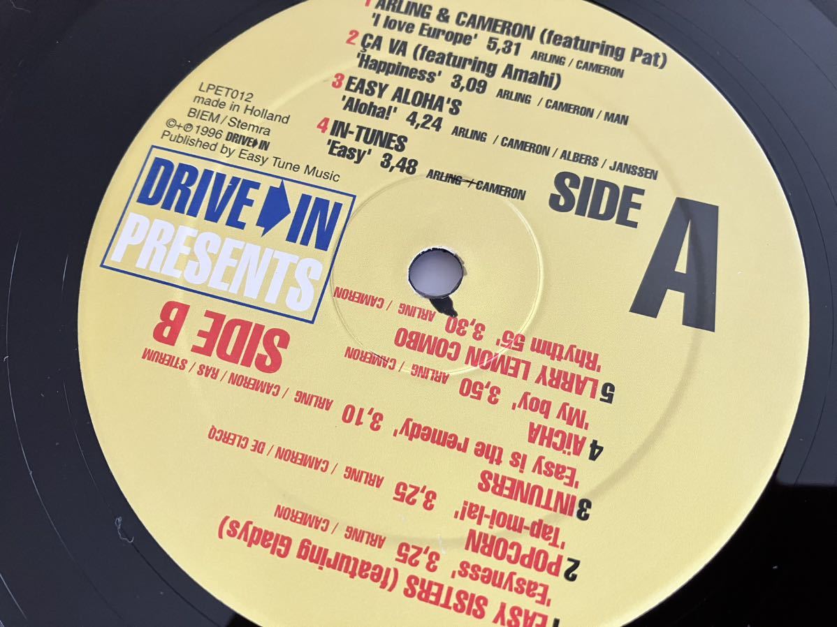 DRIVE→IN PRESENTS THE BEST OF EASY TUNE 2LP オリジナルHOLLAND盤 LPET012 96年CLUBPOPコンピ,Arling&Cameron,Ca Va,Easy Aloha's,17曲_画像6
