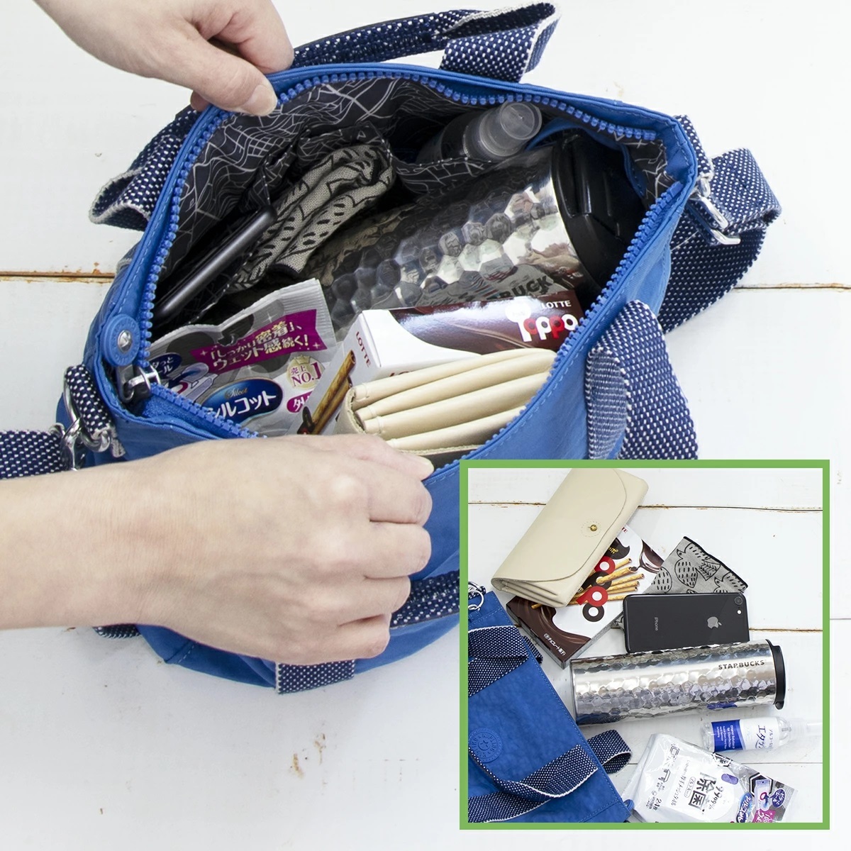 kipling キプリング 2way バッグ KI7149-49Q インディゴブルー トート ショルダーバッグ ハンドバッグ ASSENI MINI モンキー ゴリラ 防水_画像は別カラーの商品です