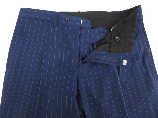 ■超美品 【Sartorio サルトリオ】 シングル 3ボタン段返り スーツ (メンズ) size50 ネイビー系 ストライプ柄 イタリア製 ★27RMS3193★_画像5