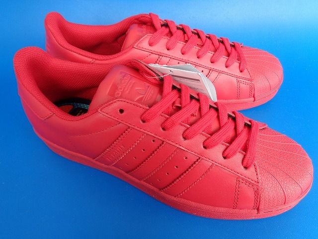 11946■新品 デッド 15年製 adidas Originals Pharrell Williams Superstar S41833 アディダス スーパースター ファレル 赤 レッド 26 cm_画像2