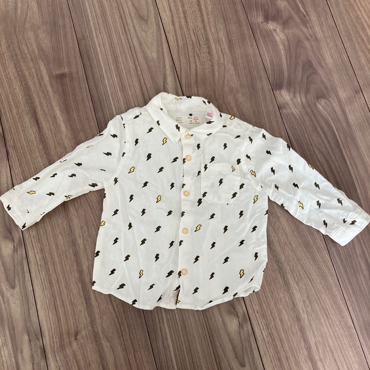 ZARA Baby カミナリ柄 シャツ 80cm