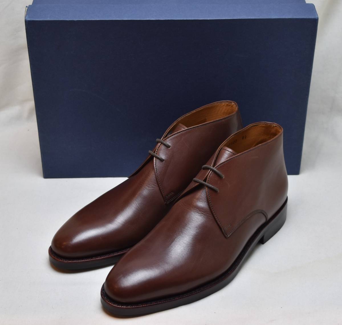 残りわずか】 JALAN BOOT チャッカーブーツ 茶カーフ 98322-6.5 25
