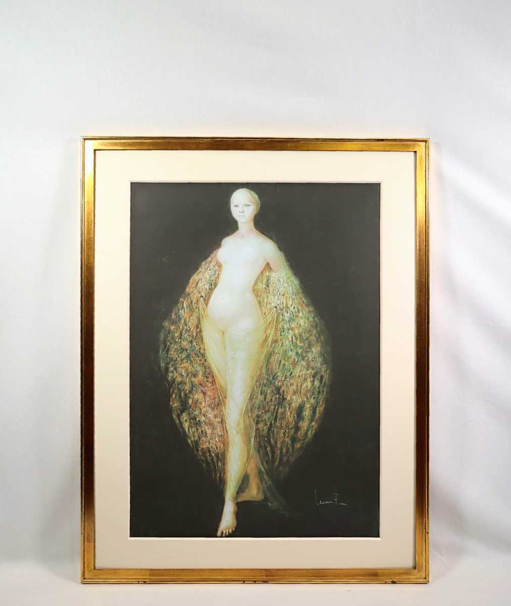 真作 レオノール・フィニ 1955年セリグラフ「月の女」画寸 53cm×75.5cm イタリア系アルゼンチン人作家 幻想と神秘とエロティシズム 6739