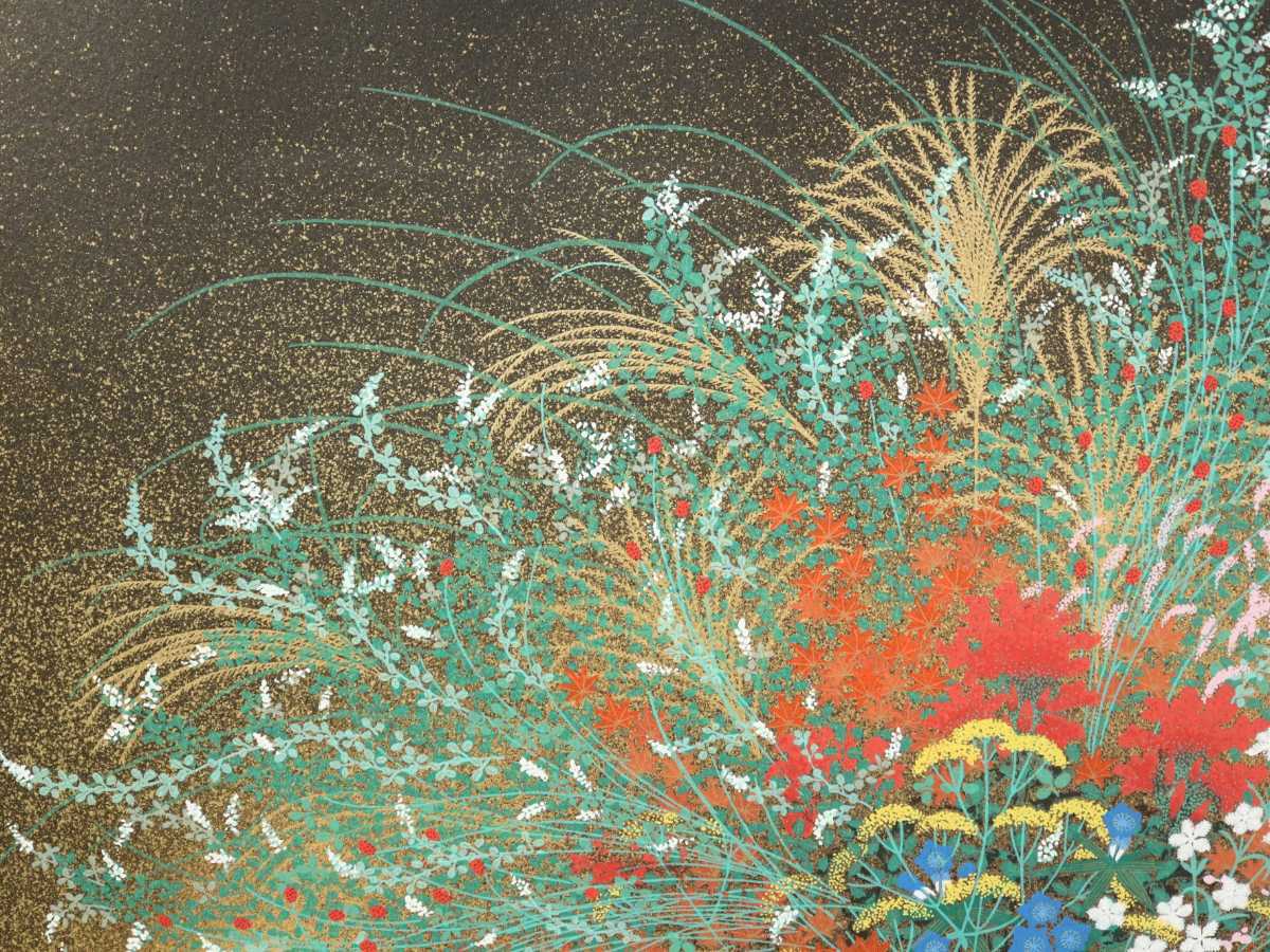 真作 石踊達哉 リトグラフ「秋の響(宿木より) 源氏物語」画 53 真作 石踊達哉 リトグラフ「秋の響(宿木より) 源氏物語」画 53