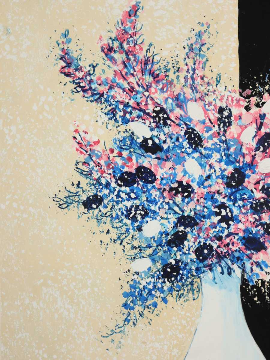 真作 ジルベール・アルトー 油彩、水彩「花」画寸 19cm×28cm P3 真作 ジルベール・アルトー 油彩、水彩「花」画寸 19cm×28cm P3