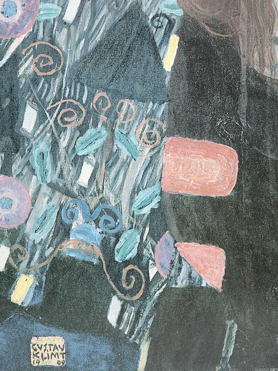 グスタフ・クリムト 大判オフセット「ユディト2サロメ」画 46×99cm アールヌーヴォー 琳派に影響 明るい色彩と官能的な表現が印象的 6689_画像6