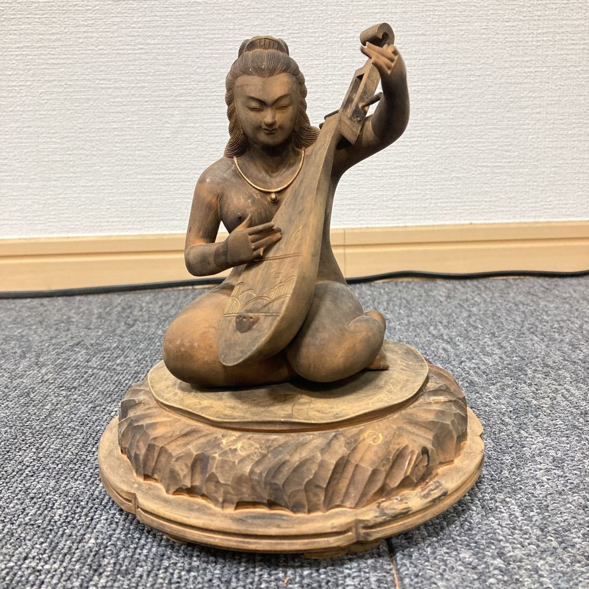 木彫 仏像 弁財天 裸弁財天 弁才天 金泥書 (裸婦 天女 美女 春画 木彫 仏像 弁財天 裸弁財天 弁才天 金泥書 (裸婦 天女 美女 春画