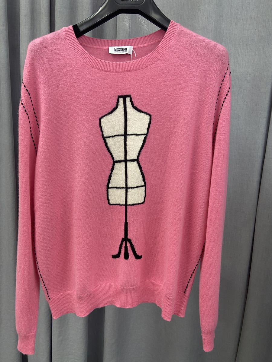 全ての MOSCHINO (モスキーノ) トルソー柄カシミアニット・セーター 40