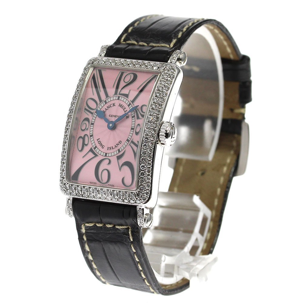 フランクミュラー FRANCK MULLER 902QZD ロングアイランド K18WG ダイヤベゼル クォーツ レディース _716059【中古】_画像2