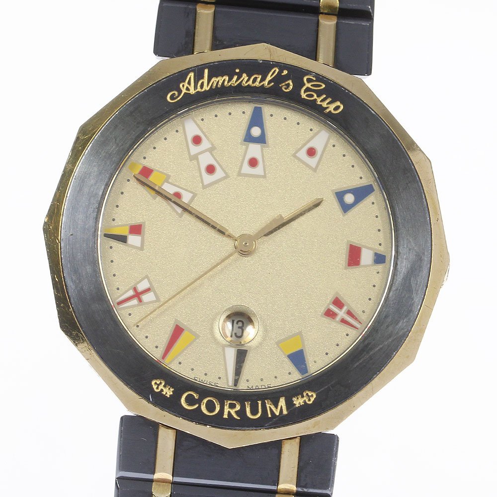 CORUM】コルム アドミラルズカップ デイト クォーツ メンズ_711791