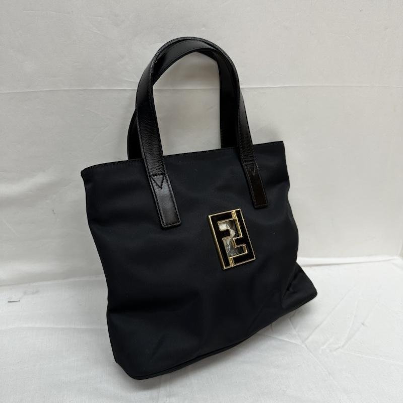 フェンディ 2way ショルダー ハンド バッグ FFロゴ 金具 ナイロン