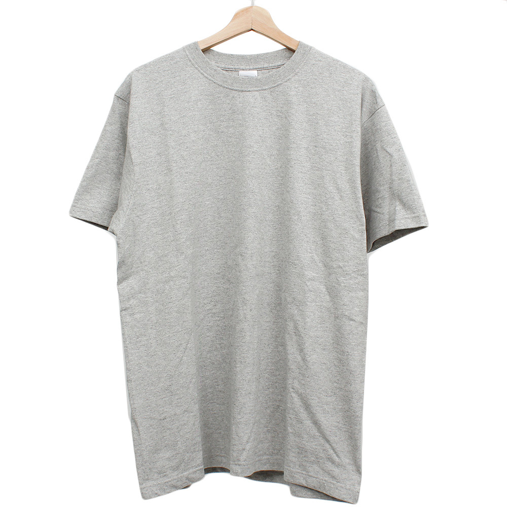 【新品】 2XL 杢グレー 半袖 Tシャツ メンズ 大きいサイズ スーパー ヘビーウェイト 厚手 7.4オンス 無地 クルーネック カットソー_画像3