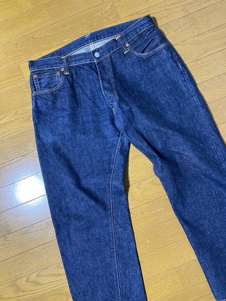 美品☆【EVISU】No.1 SPECIAL LOT2000 赤カモメ 革パッチ 濃紺インディゴデニムパンツ 38×35 エヴィス エビス_画像4