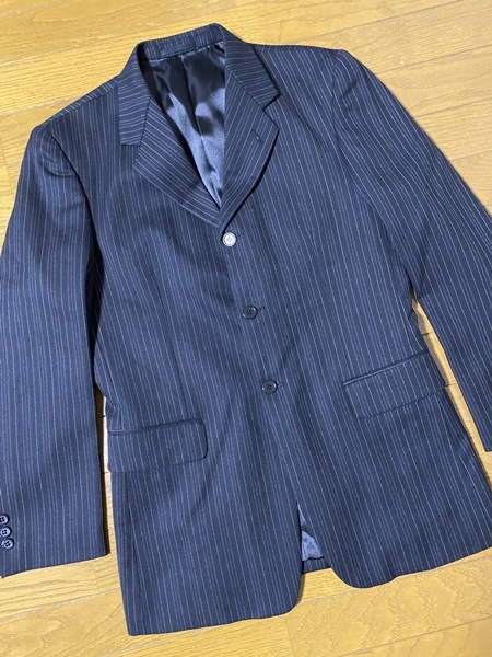 美品☆【90s R.NEWBOLD by Paul Smith】ヴィンテージ ストライプスーツセットアップ テーラードジャケット パンツ M アールニューボールド_画像3