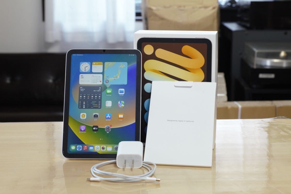 iPad mini アイパッド ミニ Wi-Fiモデル 第6世代 64G 箱、アダプタ付き