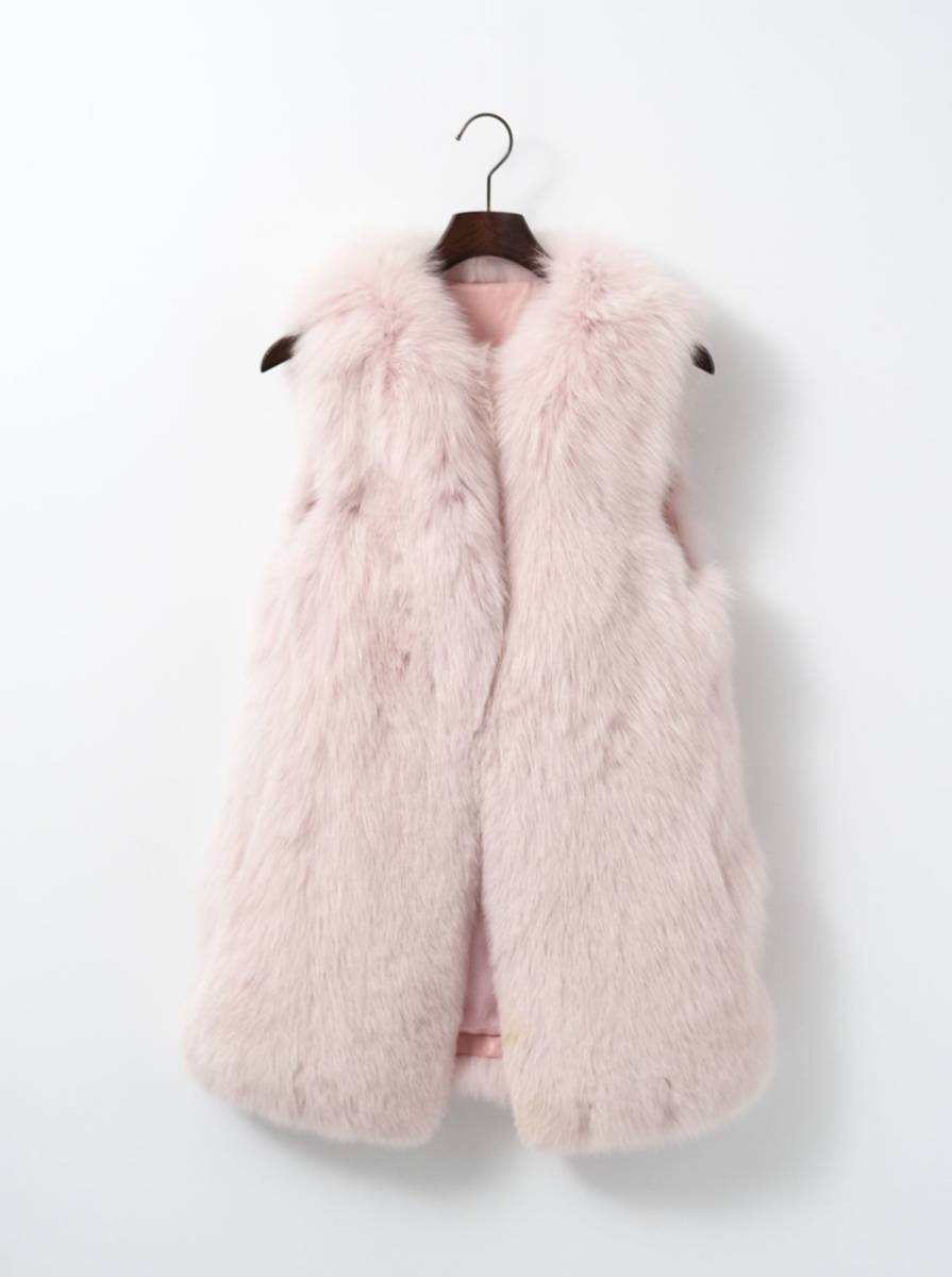 saga furs フォックスファー ピンク ベスト-