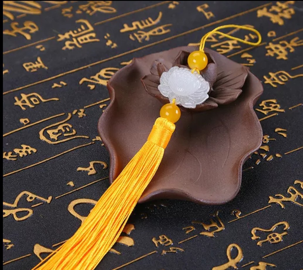 SALE/84%OFF】 チャイナ アクセサリー 佩玉 蓮の花 チャーム タッセル