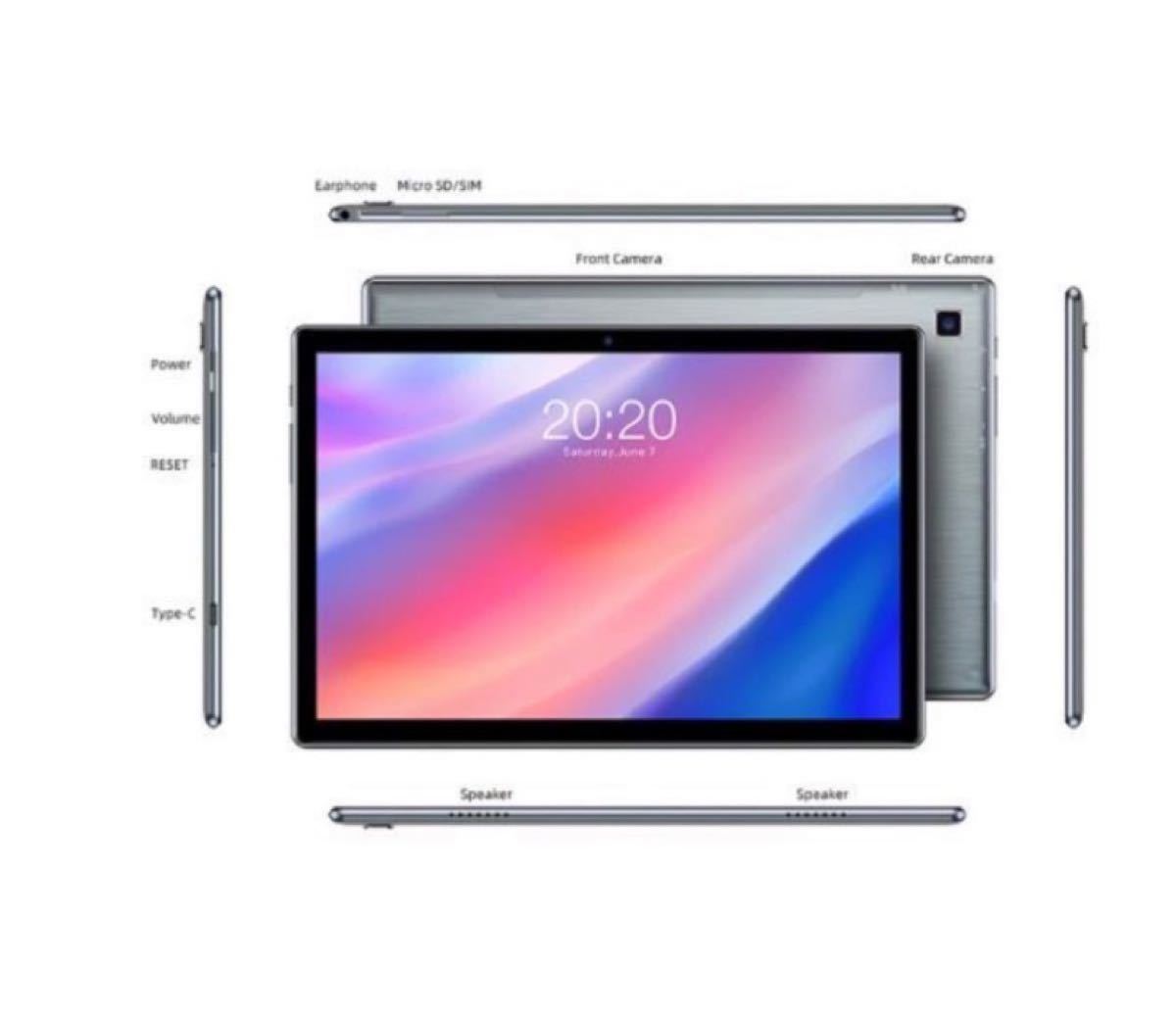 新品！Android10 sim シムフリー タブレット TECLAST P20HD 10インチ 4GB 64GB 8コアCPU 