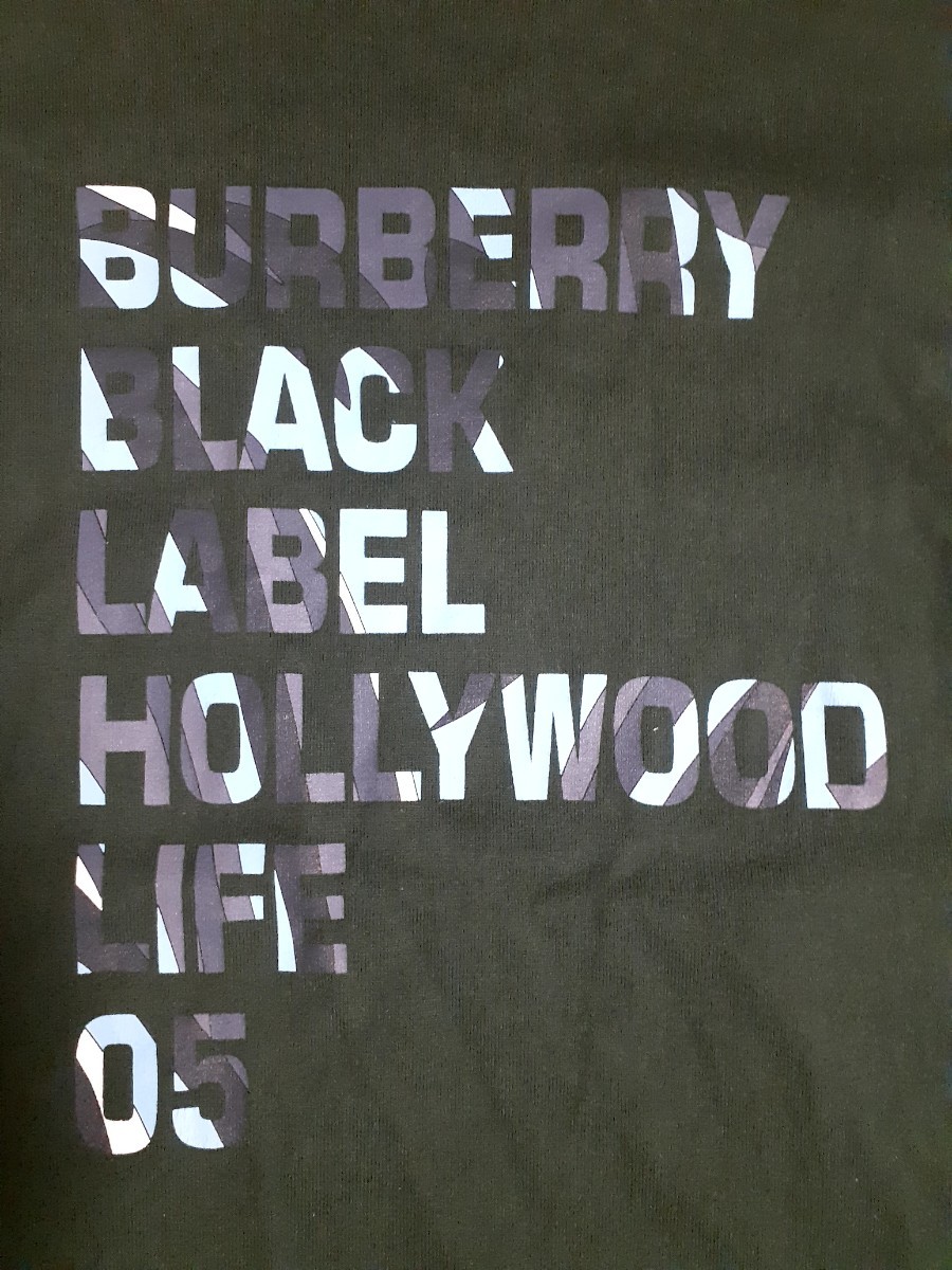 バーバリーブラックレーベル　Tシャツ M  BURBERRYBLACKLABEL　ラグラン　緑