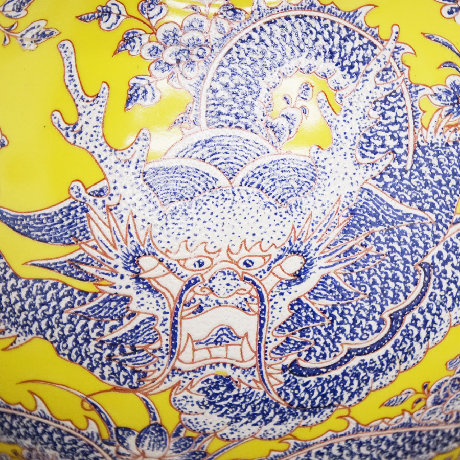 中国美術 中国古玩 乾隆御製銘 瓢箪型 五爪龍図文 花器 壷 飾瓶 花瓶 花生 花入 華瓶 陶芸 時代 骨董 唐物 工藝 工芸 煎茶道具 古美術品_画像9