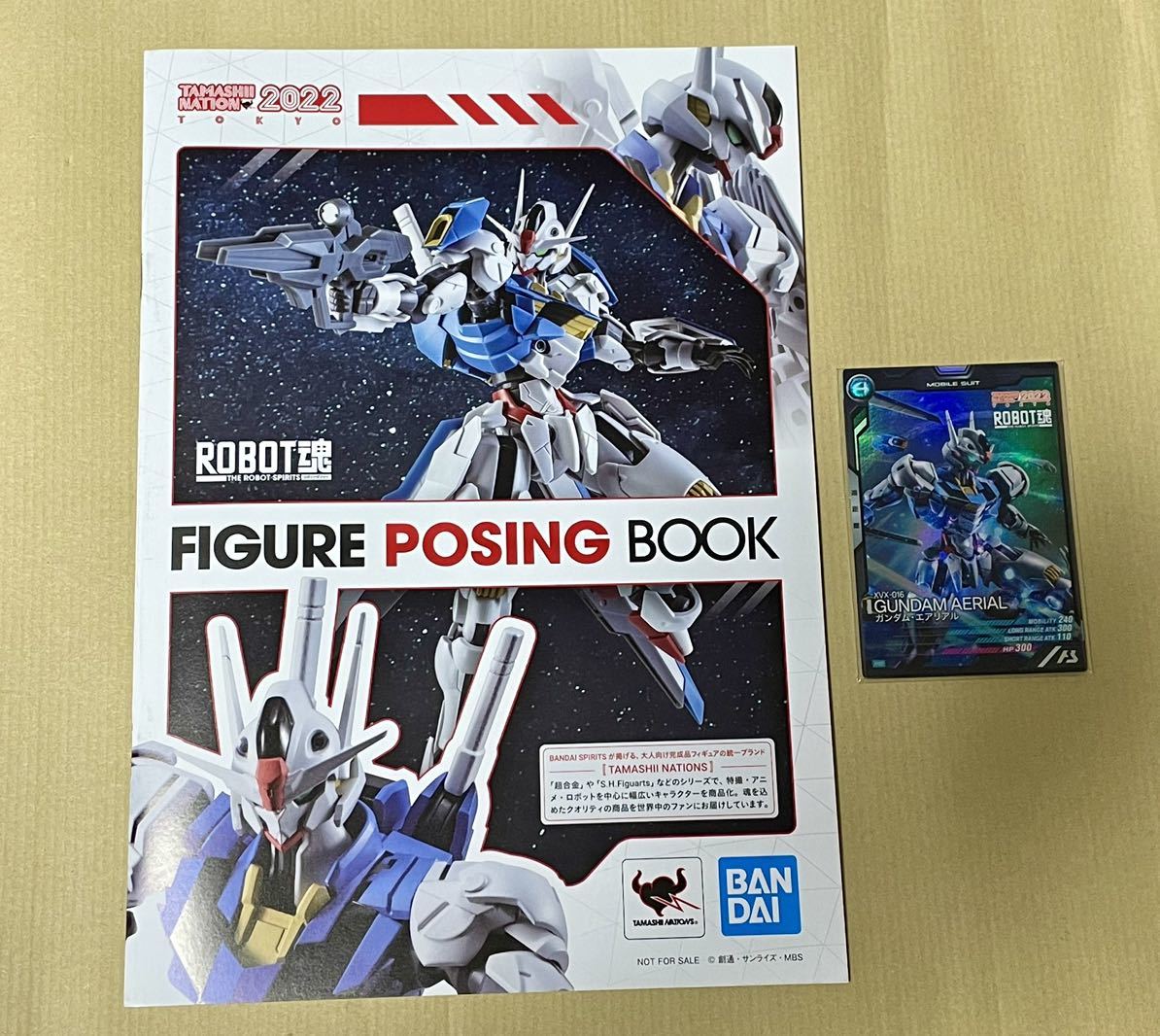 魂ネイション2022 アーセナルベース ガンダム エアリアル スレッタ プロモーションカード 2種セット&BOOK 新品未開封品 送料無料 匿名発送_画像1