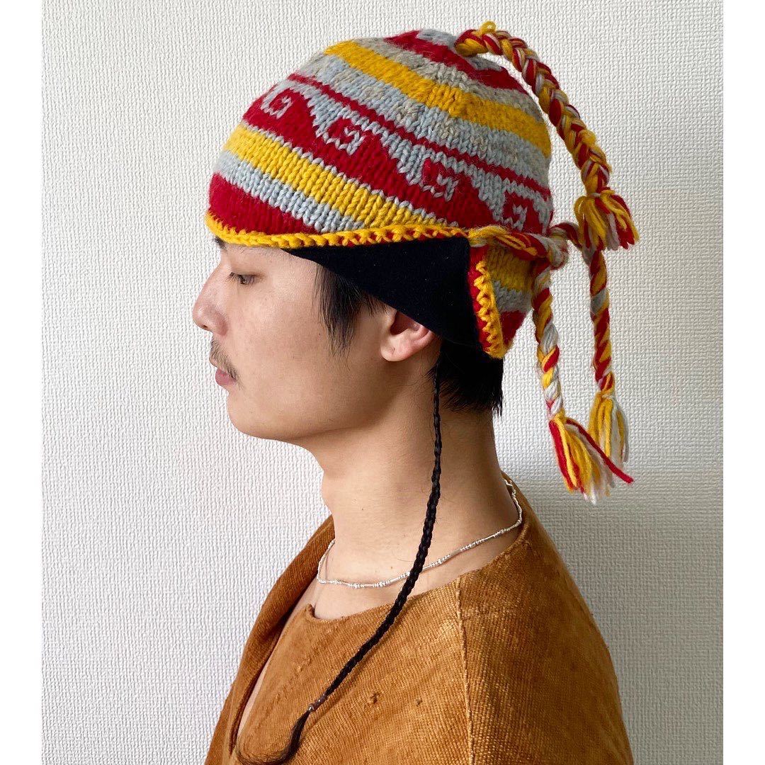 ネパール製 ネパール帽 民族帽子 アフリカン エスニック 総柄 陰陽