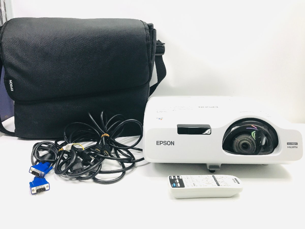 動作品エプソン【EPSON】プロジェクター EB-535W ランプ時間:高0H,低0H