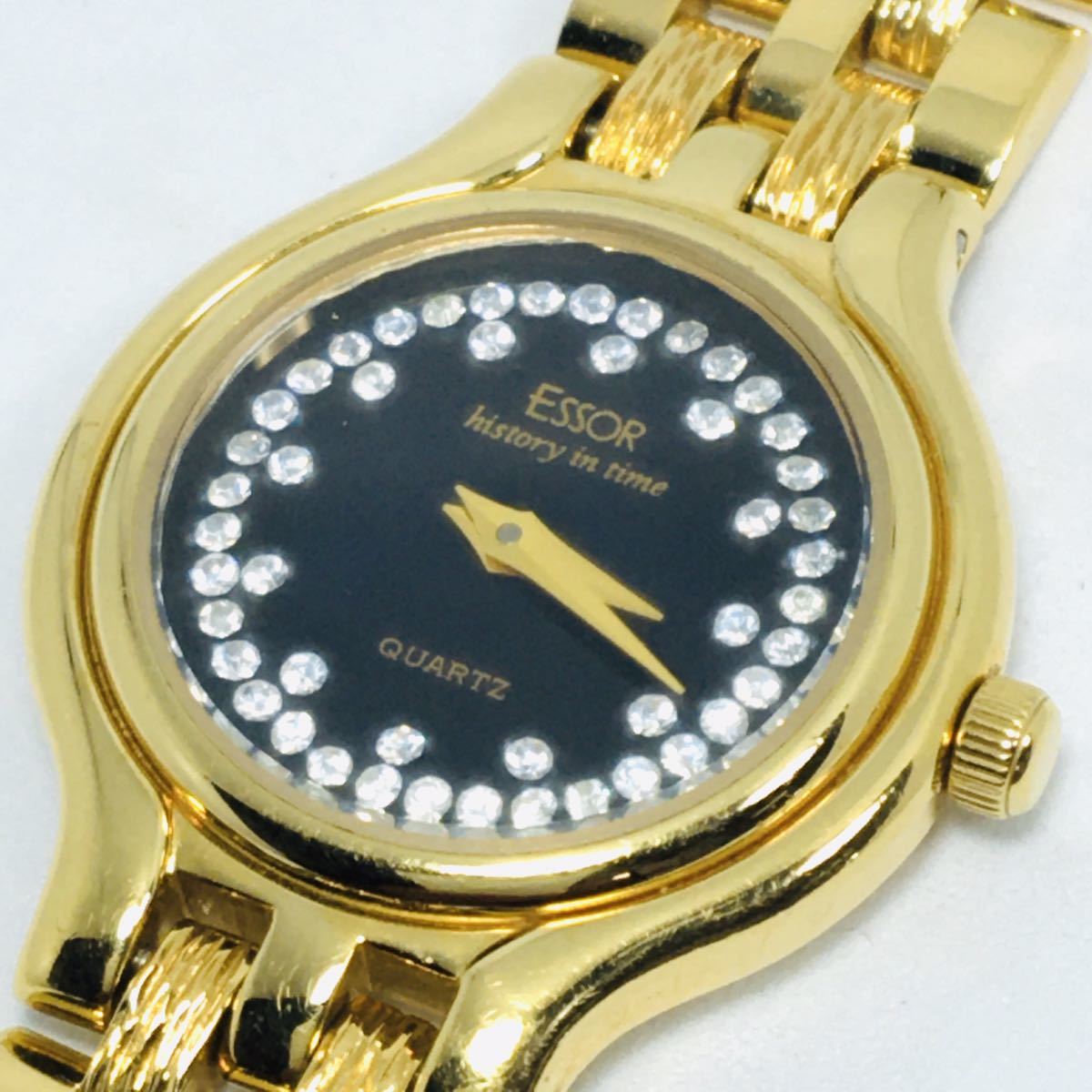 美品 電池交換済 ESSOR エソール スワロフスキー レディース 美品 電池交換済 ESSOR エソール スワロフスキー レディース