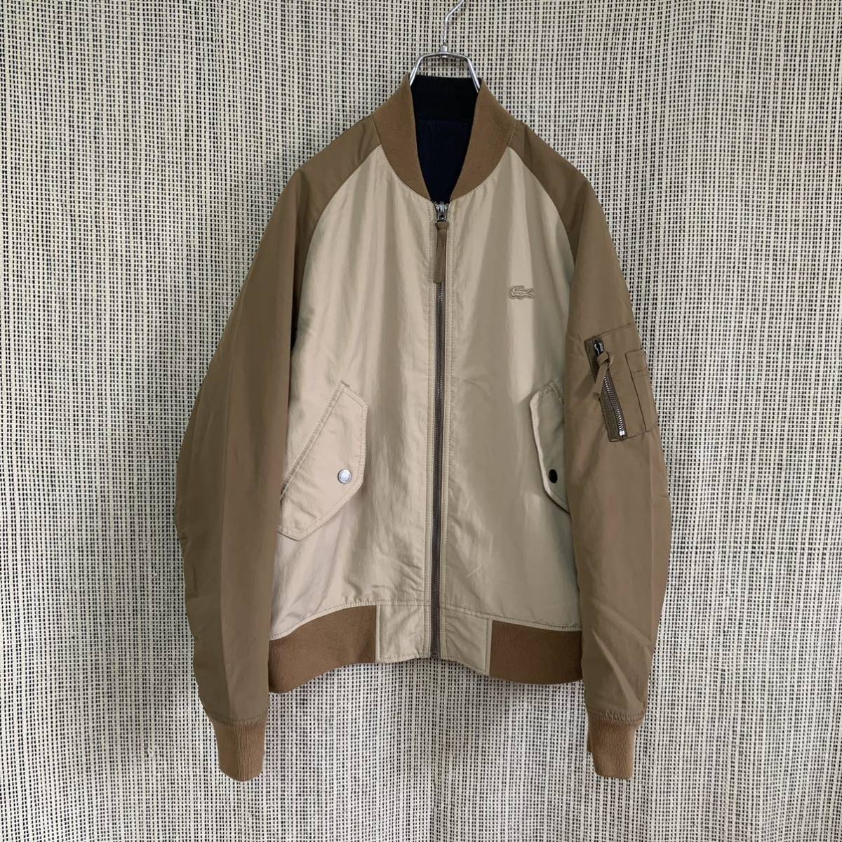 人気】LACOSTE ラコステ リバーシブル ボンバー ジャケット ブルゾンMA
