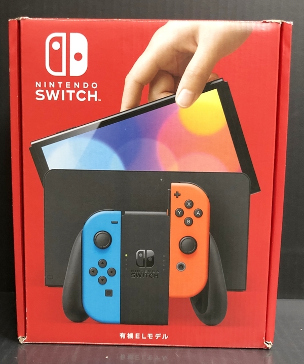 簡易動作確認済】Nintendo Switch 本体 有機ELモデル Joy-Con(L)ネオン 