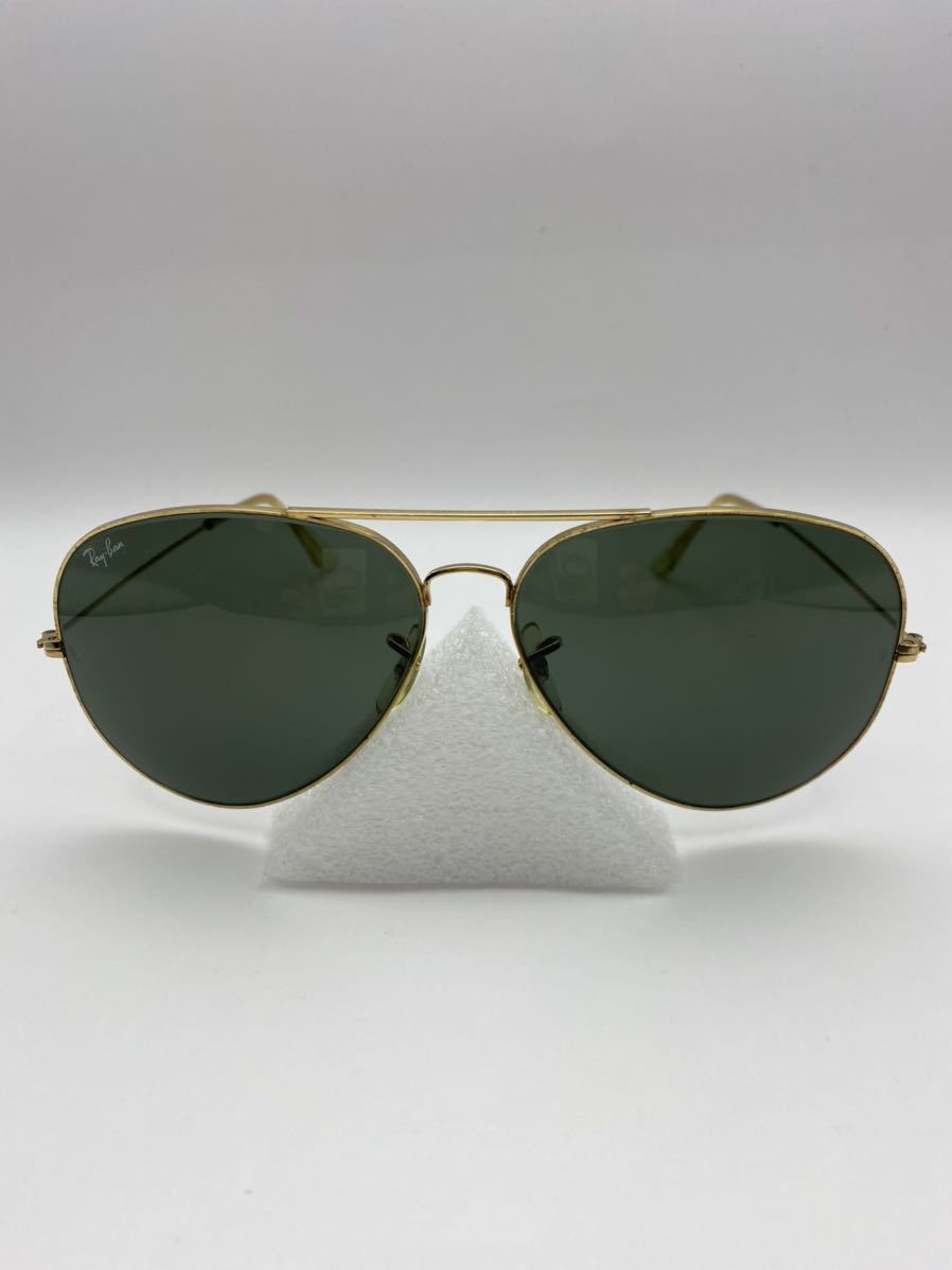 Ray-Ban ティアドロップ B&L ボシュロム Aviator レイバン サングラス 64/14 ビッグサイズ_画像2