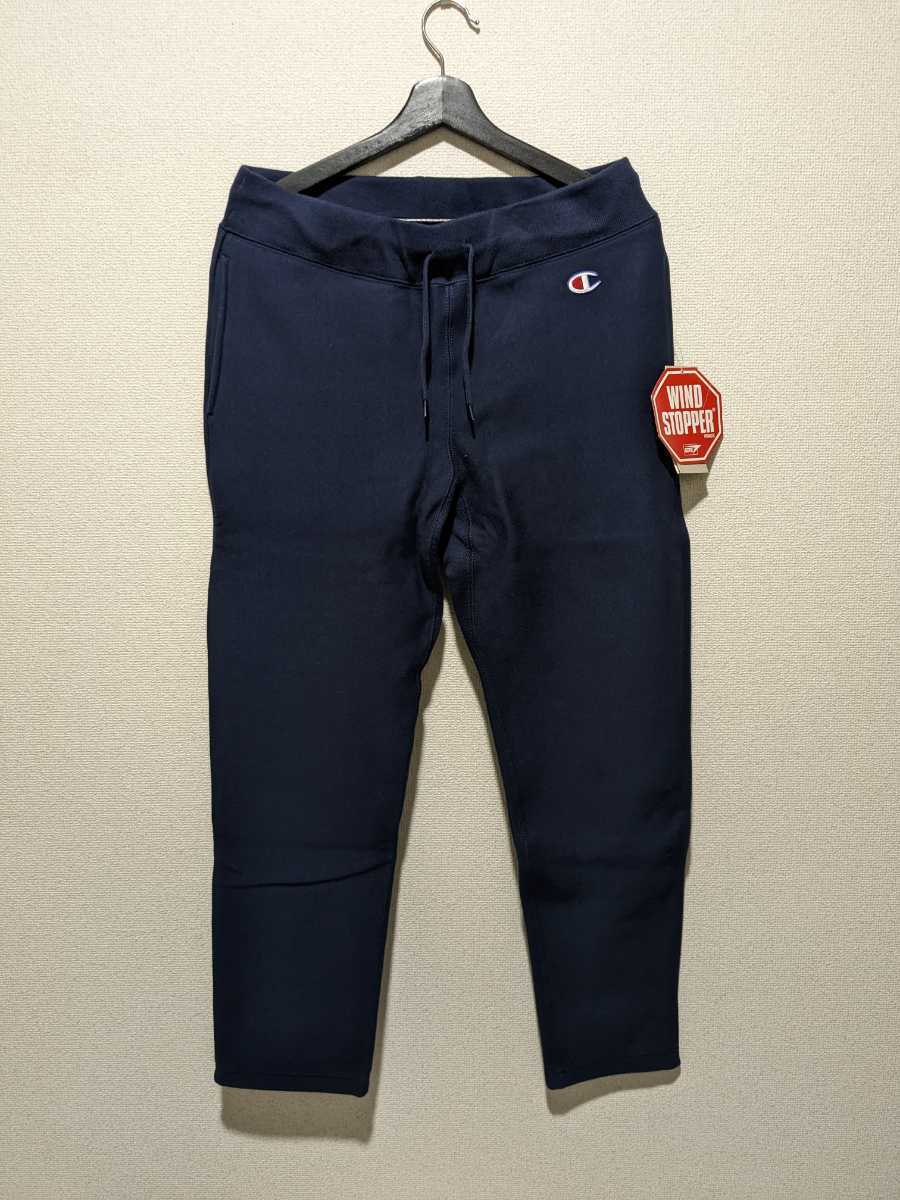 限定価格セール! 【新品タグ付き】チャンピオン/WIND STOPPERウインドストッパー/nスウェットパンツ Lサイズ ネイビー パンツ、スラックス ジュンハシモト × チャンピオン スウェットパンツ 別注