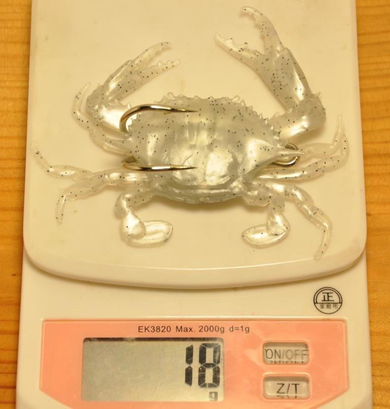 かに カニ ソフト ルアー 疑似餌 タコ釣り 蛸 タコ仕掛け タコテンヤ ワタリガニ 9cm×7cm 18g 1155_画像3