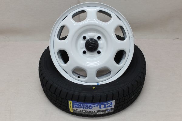 スズキ ハスラー 純正スチール 白 15インチ ダンロップ WM02 165/60R15