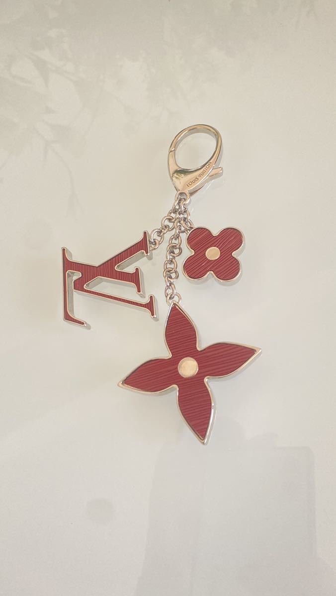  Louis * Vuitton VUITTON key ring charm key holder red rosso 